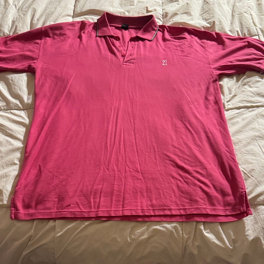 Gently Used Pacific Flier Men's Short-Sleeved Fuchsia Polo Shirt